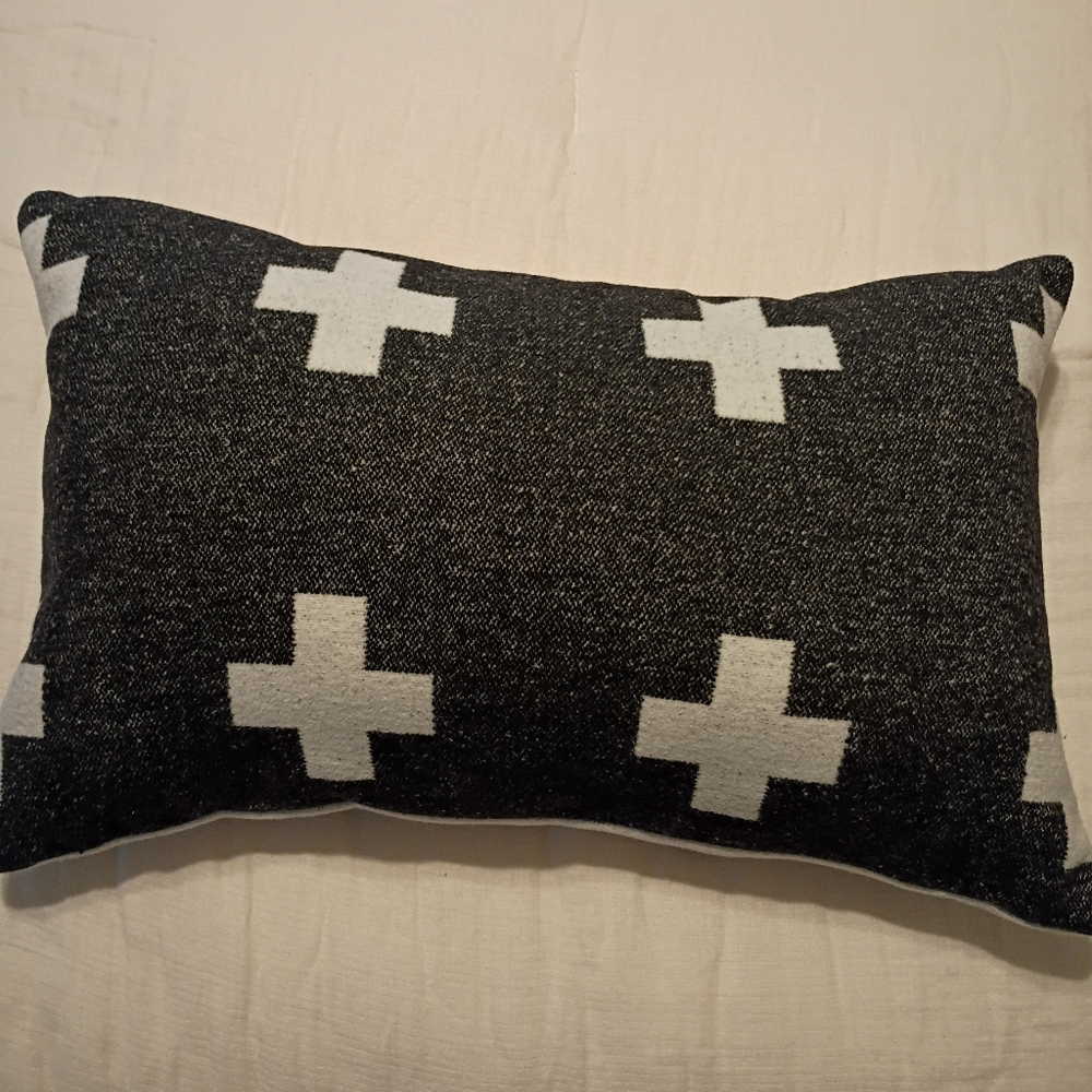 NWT Reversible Swiss Cross Pillow